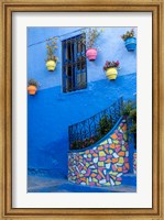 Morocco, Chefchaouen Colorful House Exterior Fine Art Print