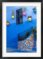 Morocco, Chefchaouen Colorful House Exterior Fine Art Print
