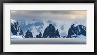 Antarctic Peninsula, Antarctica, Spert Island Craggy Rocks And Mountains Framed Print