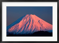 Alpenglow On Mt Ngauruhoe At Dawn, Tongariro National Park, New Zealand Fine Art Print