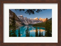 Alberta, Banff National Park, Moraine Lake At Sunrise Fine Art Print