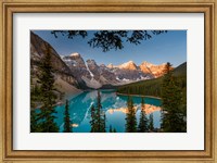 Alberta, Banff National Park, Moraine Lake At Sunrise Fine Art Print