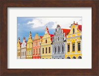 Europe, Czech Republic, Telc Colorful Houses On Main Square Fine Art Print