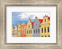 Europe, Czech Republic, Telc Colorful Houses On Main Square Fine Art Print