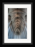 Iceland, Reykjavik, Ribbed Vaults In The Modern Cathedral Of Hallgrimskirkja Fine Art Print