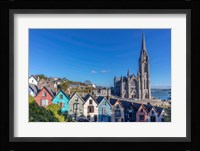 Deck Of Card Houses With St Colman's Cathedral In Cobh, Ireland Fine Art Print