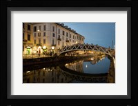 Italy, Lombardy, Milan Historic Naviglio Grande Canal Area Known For Vibrant Nightlife Fine Art Print