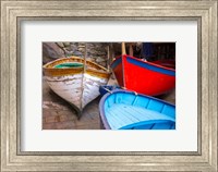 Italy, Riomaggiore Colorful Fishing Boats Fine Art Print