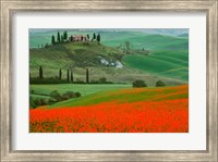 Europe, Italy, Tuscany The Belvedere Villa Landmark And Farmland Fine Art Print