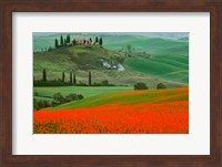 Europe, Italy, Tuscany The Belvedere Villa Landmark And Farmland Fine Art Print