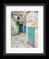 Italy, Basilicata, Matera Doors In A Courtyard In The Old Town Of Matera Fine Art Print