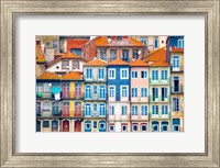 Europe, Portugal, Porto Colorful Building Facades Next To Douro River Fine Art Print