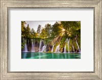 Europe, Croatia, Plitvice Lakes National Park Waterfall Landscape Fine Art Print