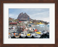Uummannaq Harbor And Town, Greenland Fine Art Print