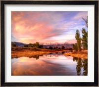 California, Bishop Sierra Nevada Range Reflects In Pond Fine Art Print
