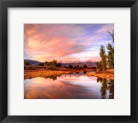 California, Bishop Sierra Nevada Range Reflects In Pond Fine Art Print