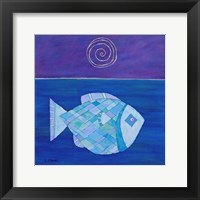 Fish With Spiral Moon Fine Art Print