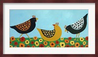 Hens and Poppies Fine Art Print