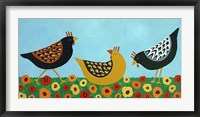Hens and Poppies Fine Art Print