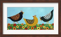 Hens and Poppies Fine Art Print