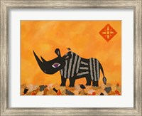 Rhino with Summer Sky Fine Art Print