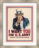 Uncle Sam, I Want You for the U.S. Army, 1917 Fine Art Print