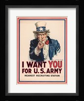 Uncle Sam, I Want You for the U.S. Army, 1917 Fine Art Print