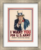 Uncle Sam, I Want You for the U.S. Army, 1917 Fine Art Print