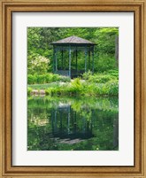 Delaware, Gazebo Overlooking A Pond Fine Art Print