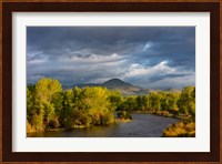 Dramatic Stormy Sunrise Light Strikes The Big Hole River Near Melrose, Montana Fine Art Print