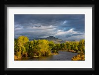 Dramatic Stormy Sunrise Light Strikes The Big Hole River Near Melrose, Montana Fine Art Print