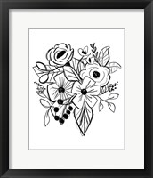 Flower Sketch Framed Print