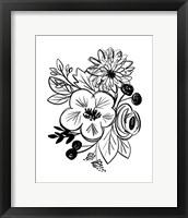 Flower Sketch III Framed Print