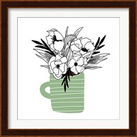 Green Flower Mug Fine Art Print