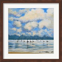 Boat Reflections Off Shore Fine Art Print