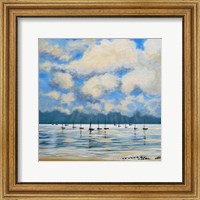 Boat Reflections Off Shore Fine Art Print