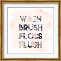 Wash, Brush, Floss, Flush Fine Art Print