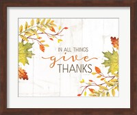 In All Things Give Thanks Fine Art Print