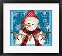 Jolly Snowman Fine Art Print