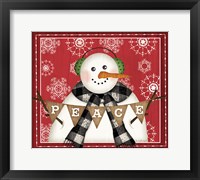 Peace Snowman Fine Art Print