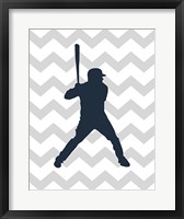 Baseball Chevron Fine Art Print