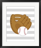 Baseball Glove Stripes Fine Art Print
