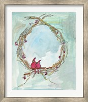 Cardinal Wreath Fine Art Print