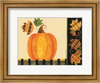 Pumpkin, Leaves and Acorns I Fine Art Print