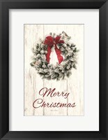 Titmouse Christmas Wreath Fine Art Print