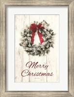 Titmouse Christmas Wreath Fine Art Print