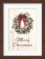 Titmouse Christmas Wreath Fine Art Print