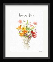 Farmhouse Floral V Framed Print