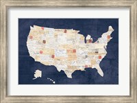 Vintage USA on Indigo Fine Art Print