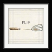Floursack Kitchen Sign I Neutral Sq Framed Print